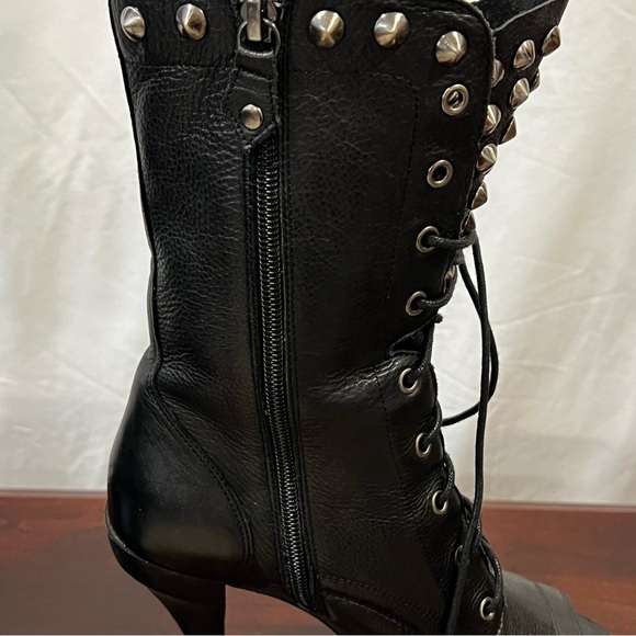 Lisa for Donald J Pliner Size 6-1/2 Leather Open Toed Boots. Like New Condition - Picture 5 of 9